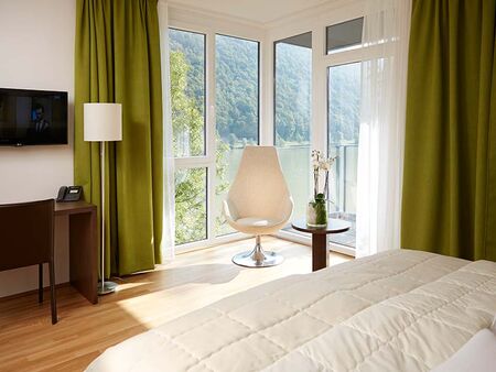 Premium room with a view of the Danube and modern furnishings