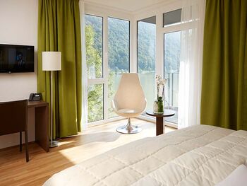 Premium room with a view of the Danube and modern furnishings